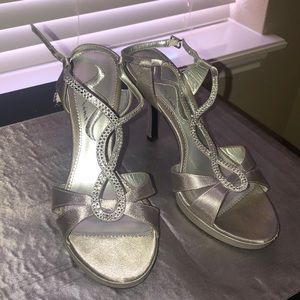 Silver Nina heels